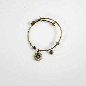 Vintage Bangle Charm Bracelet A Journey Begins with a Single Step Crystal